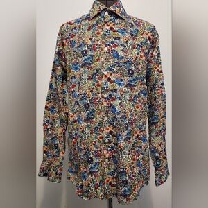 Floral Multicolor Men's Casual Button Down Shirt